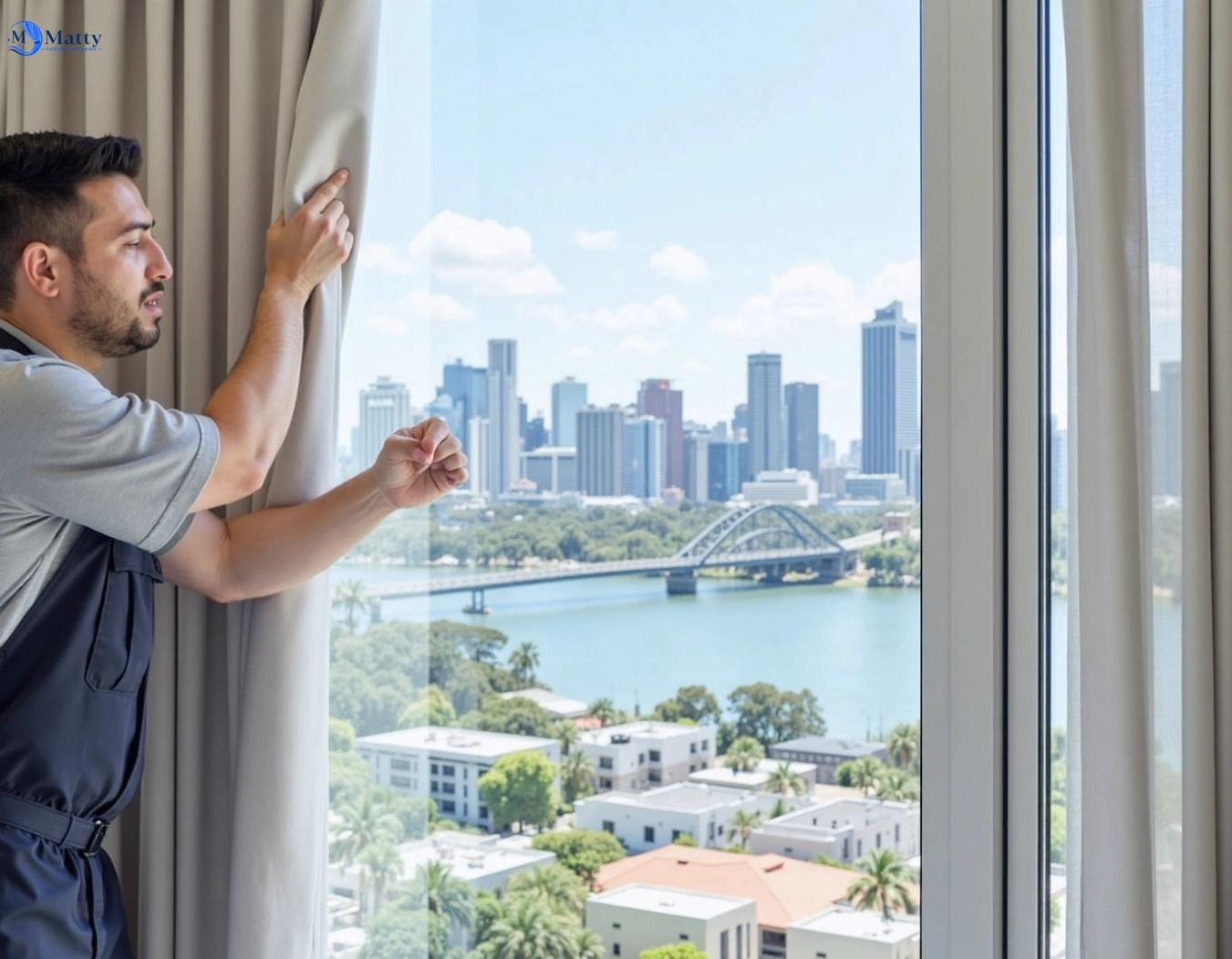 Professional curtain steam cleaning service golden-beach QLD by Matty Curtain Cleaning