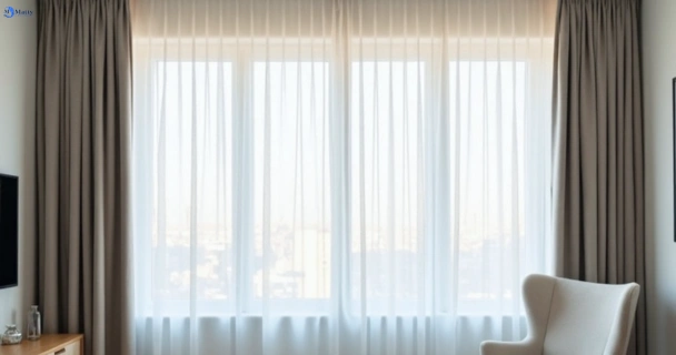 Freshly steam cleaned curtains in golden-beach QLD