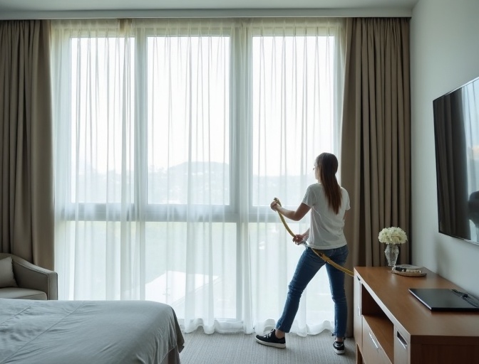 Golden Beach Sheer Curtain Cleaning